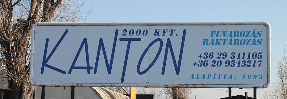 Kanton-2000 Kft bejárata. Link a Főoldalhoz.
